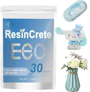 ResinCrete, 1000G Water-Based  Formula, 20-30 Minutes Demold Fast Curing Eco Casting for Beginners, Mineral Casting , Easy Mix for DIY Home Art