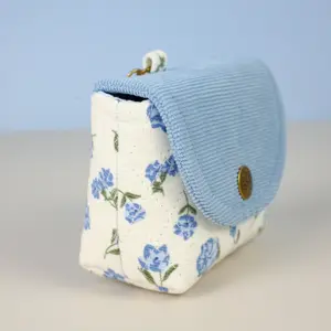 Floral Fabric Wallet, Vintage Quilted Mini Pouch, Multi Use Small Bag, Hand Sewing Women Purse,  100% Handmade, Gift For Her,