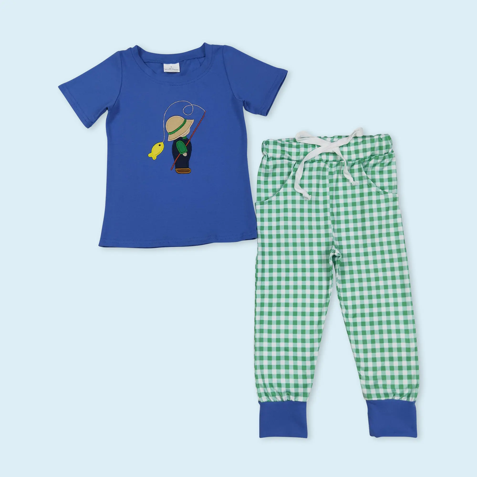 Fishing design kids boy summer outfit Fishing design kids boy summer outfit