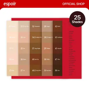 [Espoir Official][Trial Kit] Be Velvet Cover Cushion Foundation 25 Shades Trial Kit | Full Coverage, Zero Oxidation, Lightweight, Semi-matte Finish, Long-lasting | Vegan K-beauty