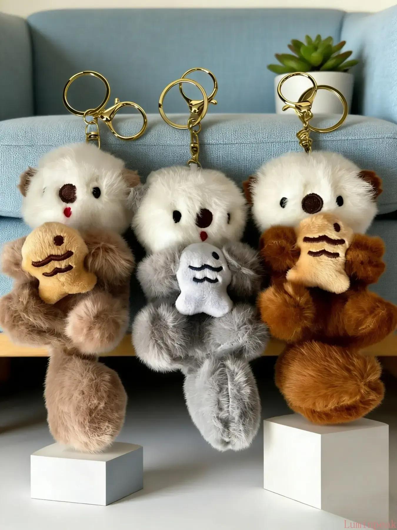 Otter Keychain & Bag Charm，Stylish Ring Pendant For Handbags And Backpacks，Delicate Otter Themed Accessory For Animal Lovers Daily Decoration And Personal Matching