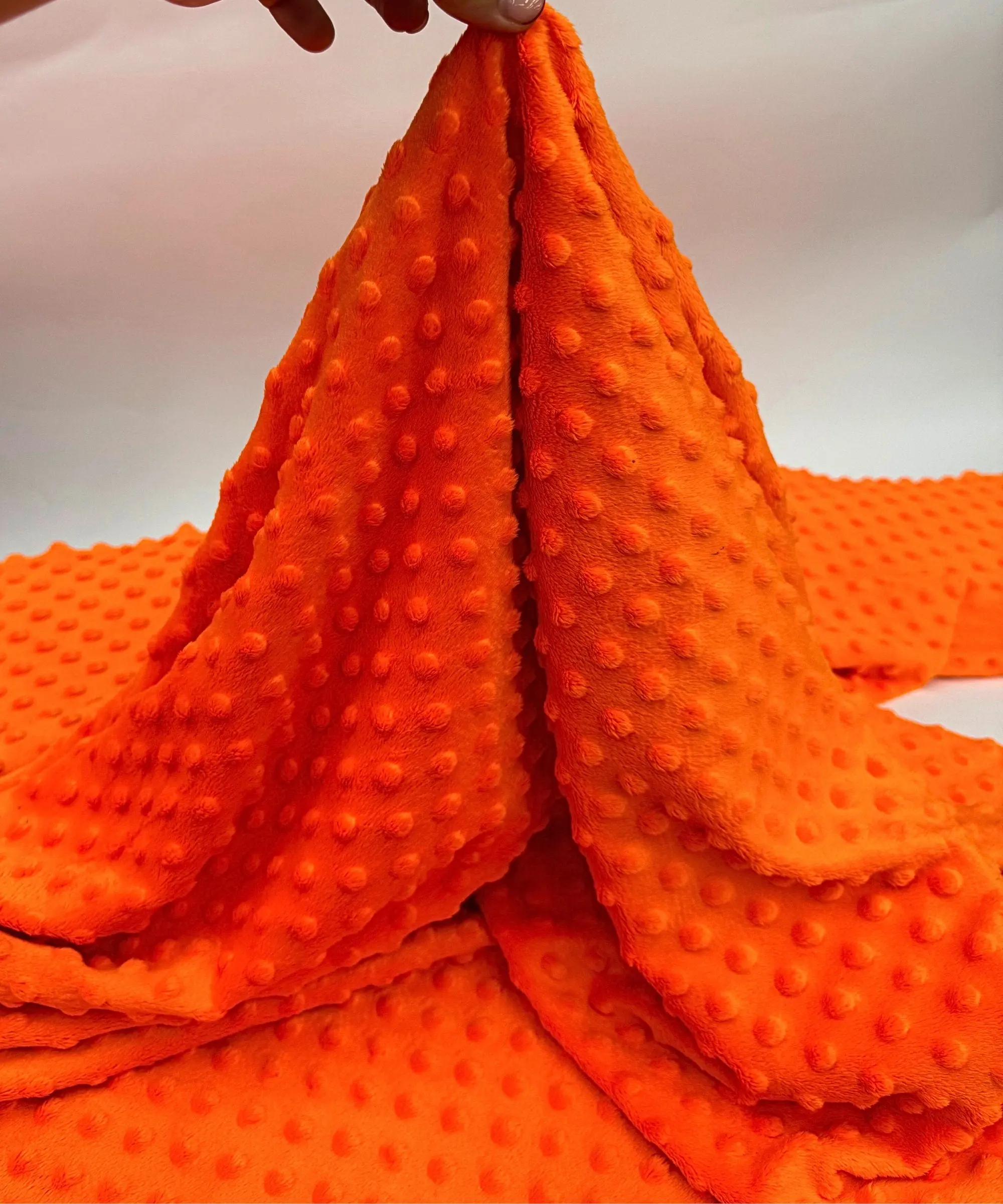 Bright Orange Minky Fabric