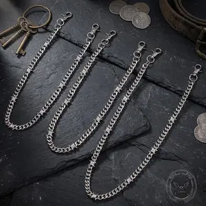 GTHIC Dark Thorns Cuban Link Alloy Pant Chain Bold Statement Streetwear Jewelry Suitable for Men and Women