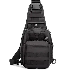 Men's Small Tactical Shoulder Chest Bag, Cycling Shoulder Bag, Military Camo Tactical Chest Pouch, Outdoor Travel Waterproof Hiking, Portable Male Crossbody Bag, Outdoor Use, Multifunctional Bag, Gift for Husband