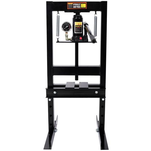 6Ton Bottle Jack Shop Press with Gauge, Bend, Straighten, or Press Parts, Install Bearings, U-Joints, Bushings, Ball Joints, and Pulleys,Black