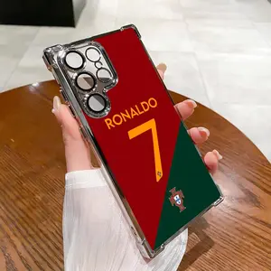 Casing For SAMSUNG GALAXY S22 S23 S24 S25 ULTRA PLUS Ronaldo No. 7 Soft Silicon TPU anti-drop case Edge Shockproof Phone Cases 207-07