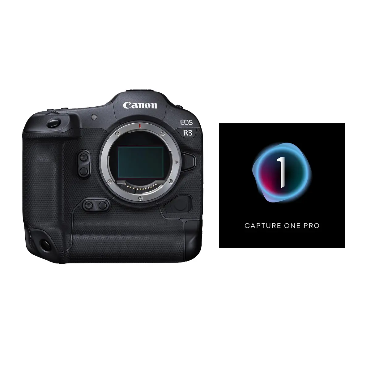 Canon EOS R3 Mirrorless Camera 24.1MP 30fps Full-Frame, for Professional Photography & High-Speed Capture, Wi-Fi & Bluetooth, 3.2 in LCD, Electronic VF, EOS iTR Tracking, with Capture One Pro AI Editing Software Bundle