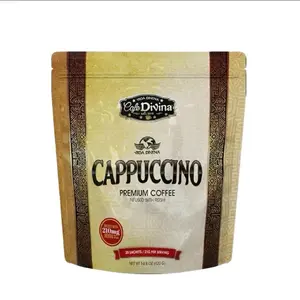Vida Divina Premium Cafe Cappuccino - 20 Sachets, 210mg Organic Reishi, 21g Per Serving, 14.8 Oz, Natural, Instant Coffee Drink, Organic Arabica Coffee, Non-Dairy Creamer, Rich & Full Tasting