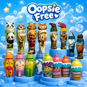 Oopsie Free Leak-Resistant Bubble Wands & Bottles for Toddlers Kids Ages 1-3 3-5, 180° Hardly Spills Mess-Free Bubbles, Refillable Variety Pack Multi-Theme, Easy Grip, Safe Non-Toxic Mouth-Blown, Birthday Party Favors Summer Outdoor Fun Gifts