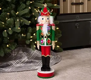 25.5" Illuminated Nutcracker with Crown by Valerie