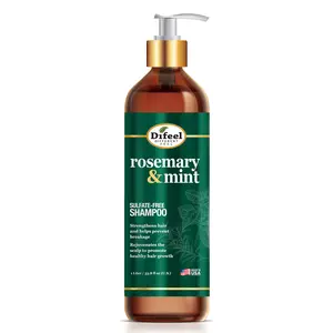 Difeel Rosemary & Mint Shampoo with Biotin Large 33.8 oz. - Sulfate-Free Strengthening & Nourishing Haircare for Stronger Fuller Thicker Hair