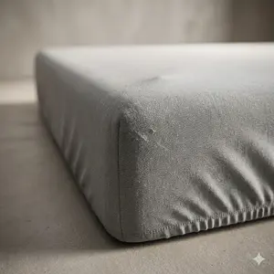Twin Grey Fitted Sheet Only, Wrinkle Free - Microfiber Bed Sheet with Deep Pocket