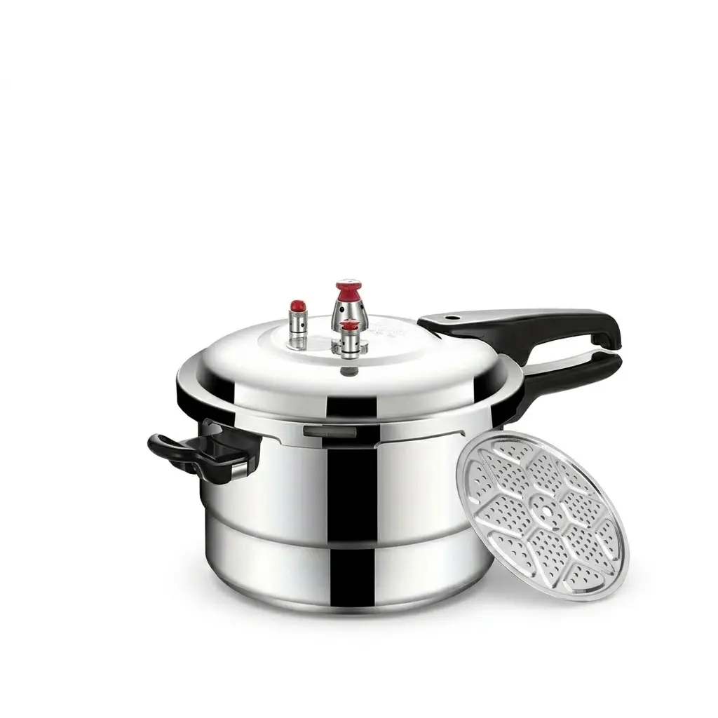 9.5QT/5.28QT Aluminum Pressure Cooker, Multifunction Stovetop Canner, Fast Cooking Steaming Pot for Home & Camping