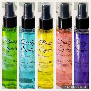 BODY SPRITZ Fragrance SPRAY, Instant burst of fragrance, Various Scents, Refreshing Hydrating All Skin Types Sensitive Skin Hydrating Sensitive Skin Aroma Perfume Body Care Aloe Banana Blend Bright Cherry Clear Apple Caramel Gentle