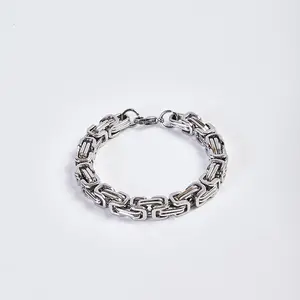 Men's Silver Link Bracelet by HANGOVEER NYC