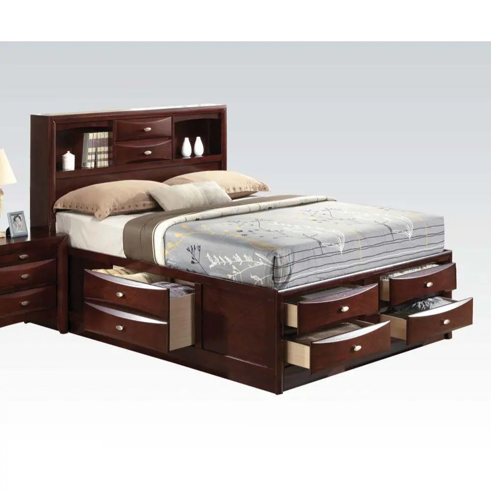 ACME Ireland Eastern King Bed w/Storage, Espresso  21596EK