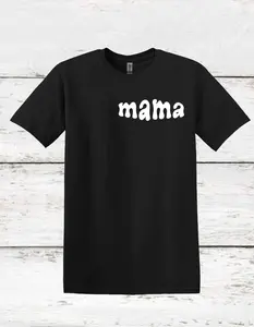 In My Mom Era Shirt Cotton Casual Plain Black White Comfort Comfortable