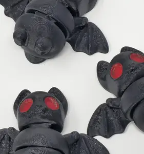 3D Printed Articulated Bat Fidget Toy - Articulated Shape, Flexible Joints, Thermoplastic Build for Sensory Stress Relief Needs