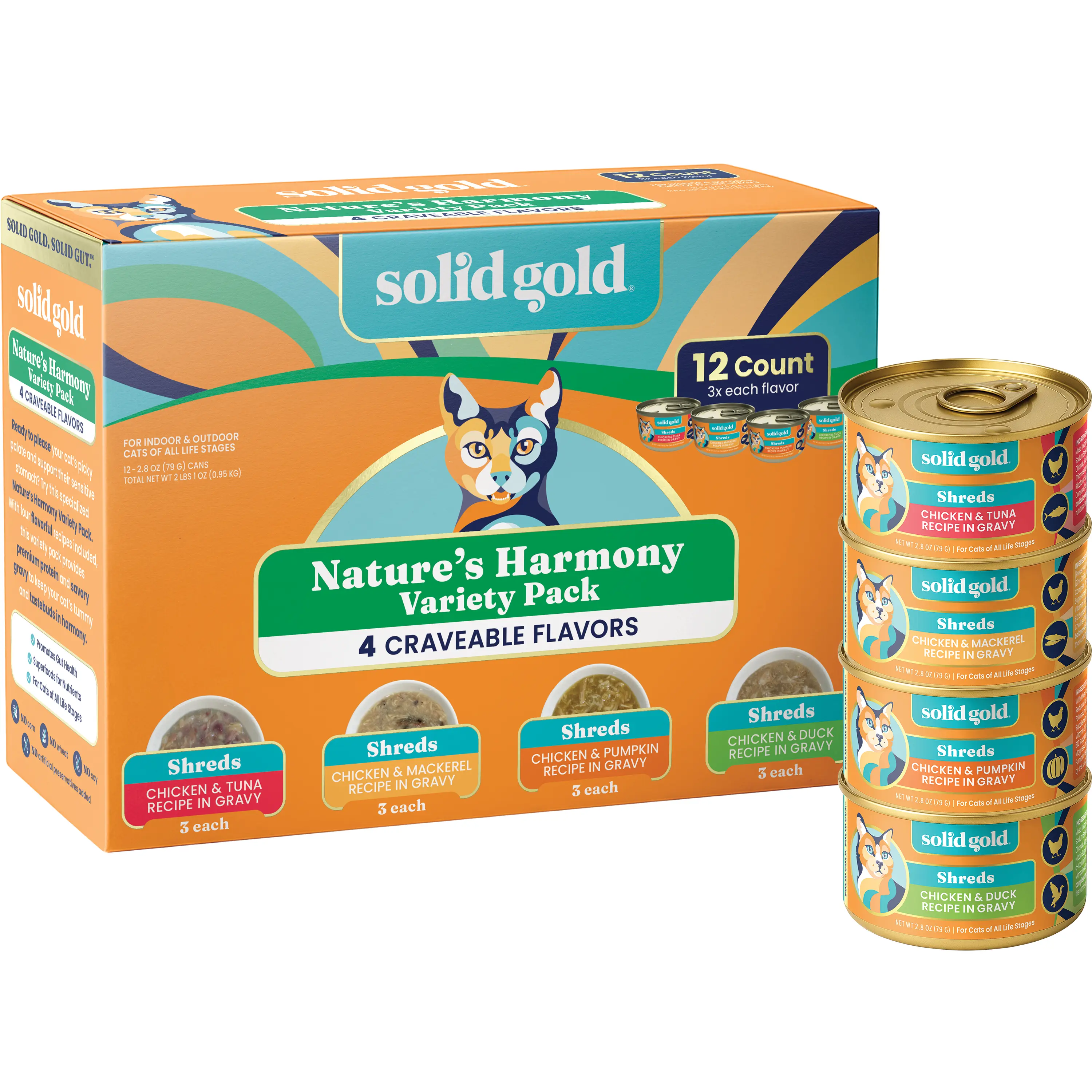 Solid Gold Nature's Harmony™ Wet Food Variety Pack for Cats Solid Gold Nature's Harmony™ Wet Food Variety Pack for Cats