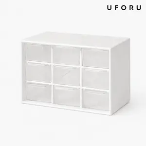 UFORU Acrylic Storage Organizer (9-Drawer) — A multi-tiered organizer specifically designed for storing desktop essentials, cosmetics, jewelry, and crafting supplies.#summervibes