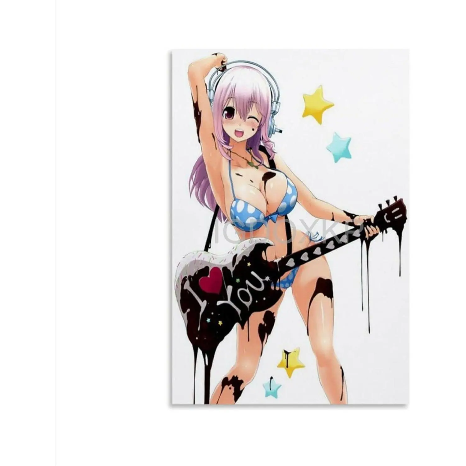 Anime Poster Super Sonico Sexy Poster Poster Kawaii Poster (8) Canvas Painting Wall Art Poster Suitable for Bedroom Living Room Decoration Poster College Dormitory Decoration Poster Canvas Poster Wall Gifts Photo Colorful Ornaments Artistic Print