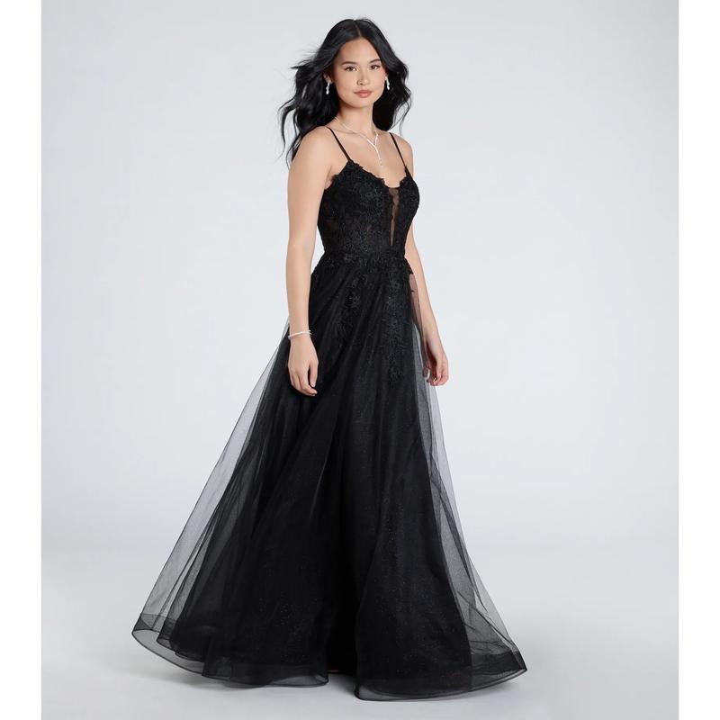 Alessa Lace-Up Corset A-Line Ball Gown