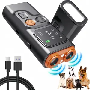 2026 New Dog Bark Control Device – Handheld Ultrasonic Bark Silencer with LED Flashlight & HD Display | Dual-Head High-Power Design | Humane Indoor & Outdoor Behavior Correction – Instant Bark Prevention & Training Solution