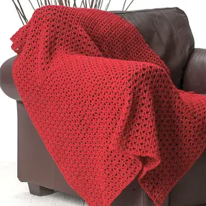 Red Crochet Blanket Red Crochet Blanket