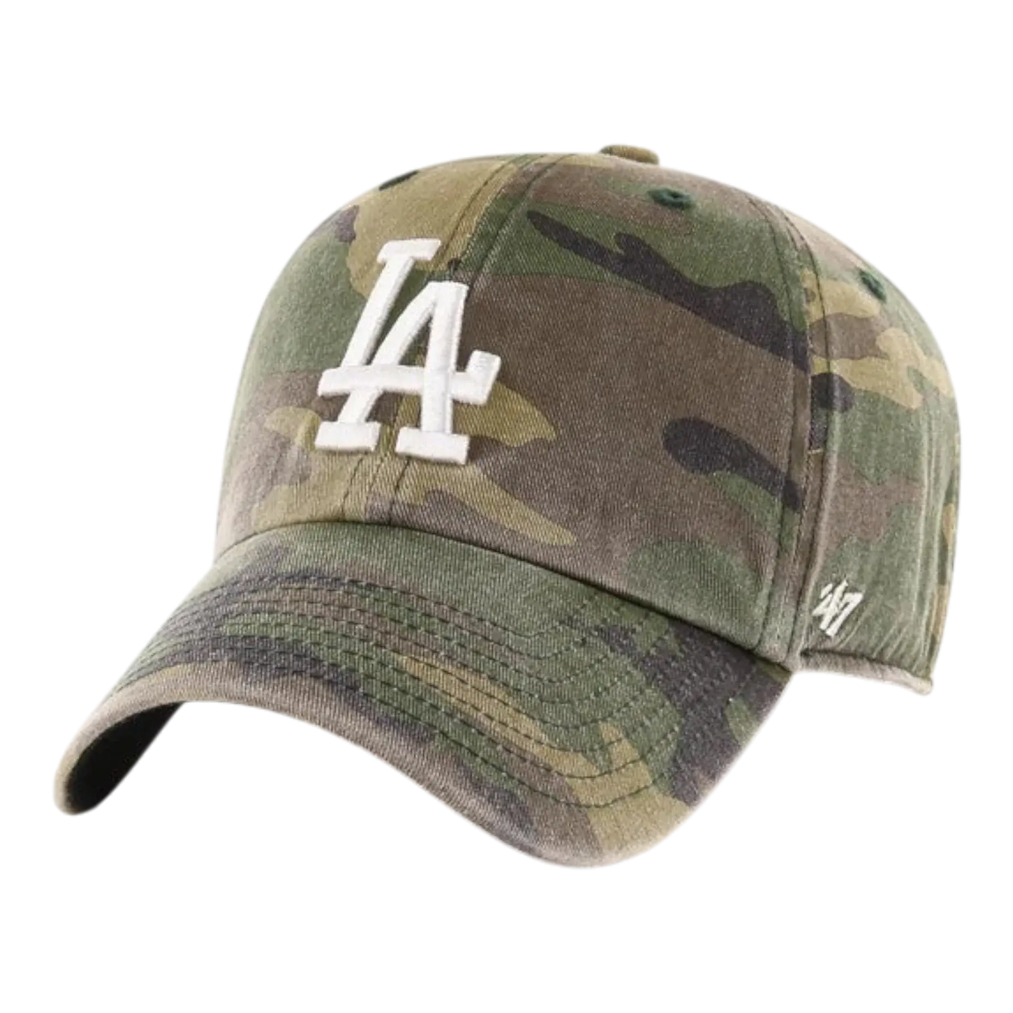 47 Brand Clean Up Los Angeles Dodgers Strapback in Camo | Adjustable Cap