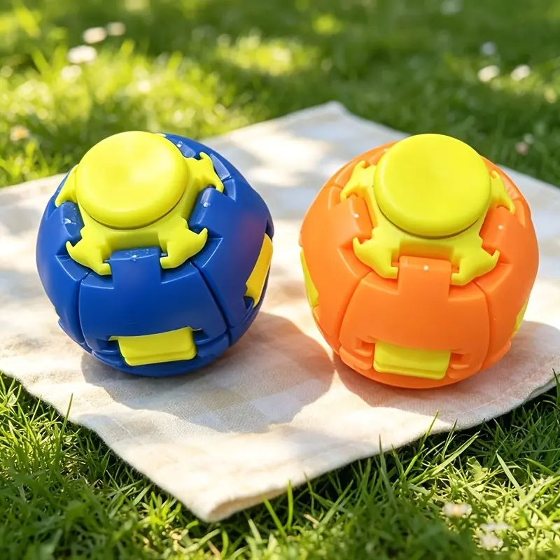 Press and rotate fidget spinner, rotating stress ball,sensory stress relief toy, suitable for adults,teenagers, boys and girls, can be given as a gift torelieve anxiety and stress, office desk toy, alsosuitable for people with autism and ADHD.