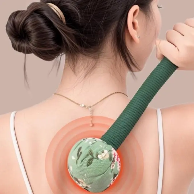 Ergonomic Wormwood Massage Hammer for Adults, Moxibustion-Style Tapping Stick for Home Therapy and Sore Muscle Relief on Neck, Back & Shoulders