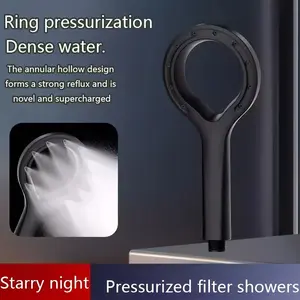 3pcs Shower Head with High-pressure and Water-saving Design, Water-saving (60%) High-pressure (220%) Hand Shower with Mist Spray Unique Star-ring Shaped Handheld Showerhead