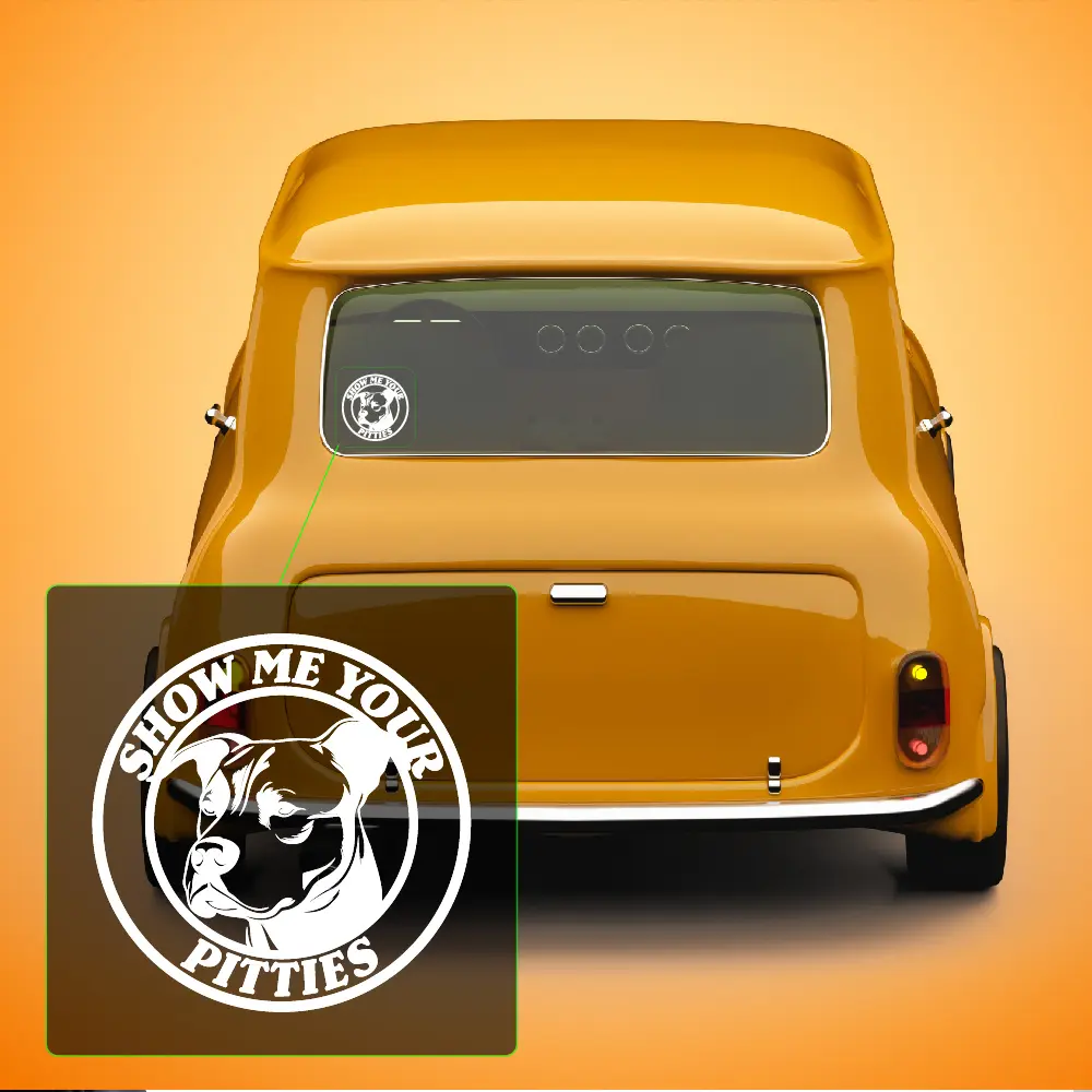 Show me your Pitties Pitbull Vinyl Decal Sticker for Car, Laptop, tumbler, more. #  Vinyl Decal Sticker for Car Window, Laptop, Tumbler and more. #0011343