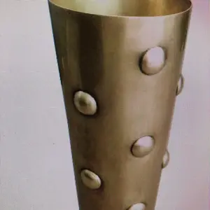 Dots brass vase