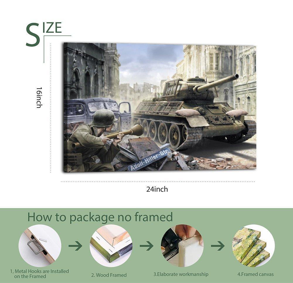 Military Tank Poster T-34 Poster Decorative Painting Canvas Wall Art Picture Print Modern Family Bedroom Decor
