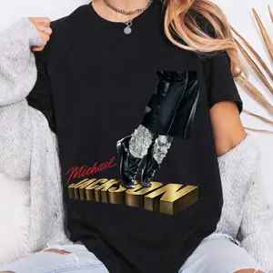 [Sale Up To 50%] Michael Jackson King of Pop Tee, Halftone Pop Culture Shirt, Retro Icon T-Shirt, , MJ Music T-Shirt for Fans, Gift for Him, Gift for Her
