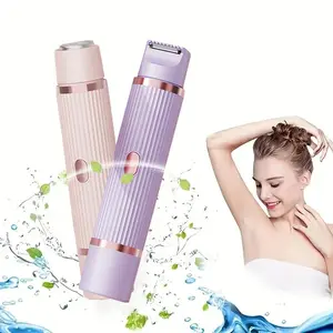 2 in 1 Electric Shaver, 1 Count Rechargeable Portable Wet and Dry Epilator for Body Hair, Eyebrows, Face, Legs and Underarms
