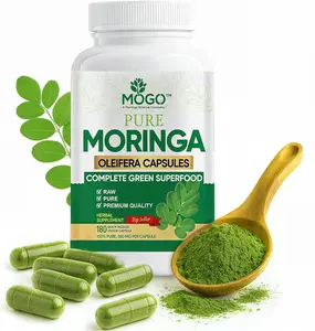 Pure Organic Moringa Oleifera Capsules 180 Count for Energy Boost Immune System Gut and Joint Support Antioxidant Rich Green Superfood Supplement for Men and Women Made with Pure Organic Moringa Leaf Powder for Daily Wellness Support