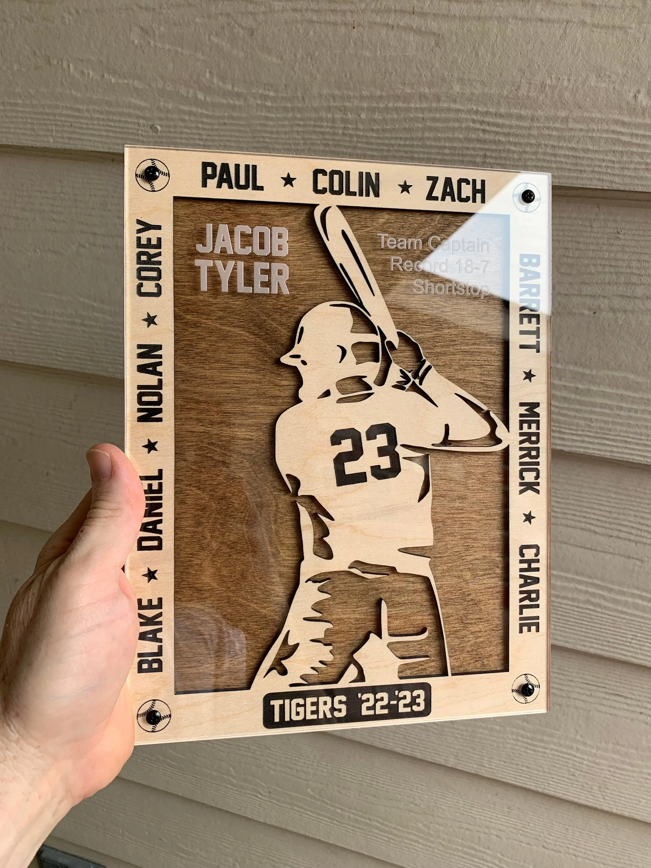 Baseball Plaque, Awards Plaque, Baseball Player