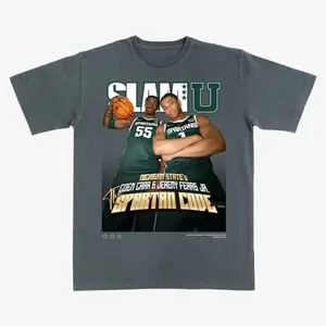 Coen Carr & Jeremy Fears Jr  Spartans Slam T-Shirt – Basketball Tee, Spartan Code Graphic, Vintage College Fan Shirt