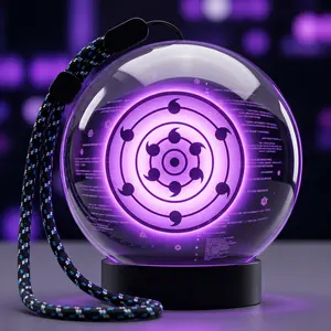 Sharingan Vision 3D Crystal Ball - 2.76" WiFi Digital Video Orb | Immersive Anime Eye Display | Personalized Photo & Video Player for Gaming Setup tiktokshopspringglowup