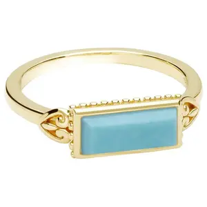 Elyse Ryan 14K Gold Clad Turquoise Ring