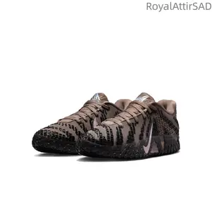 Waterfall brown and pink foam retro slip-resistant and durable retro basketball shoes