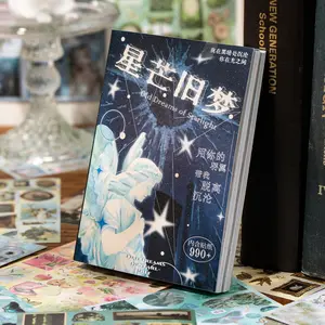 990 PCS,30 sheets,old dreams of starlight,Vintage style sticker book,