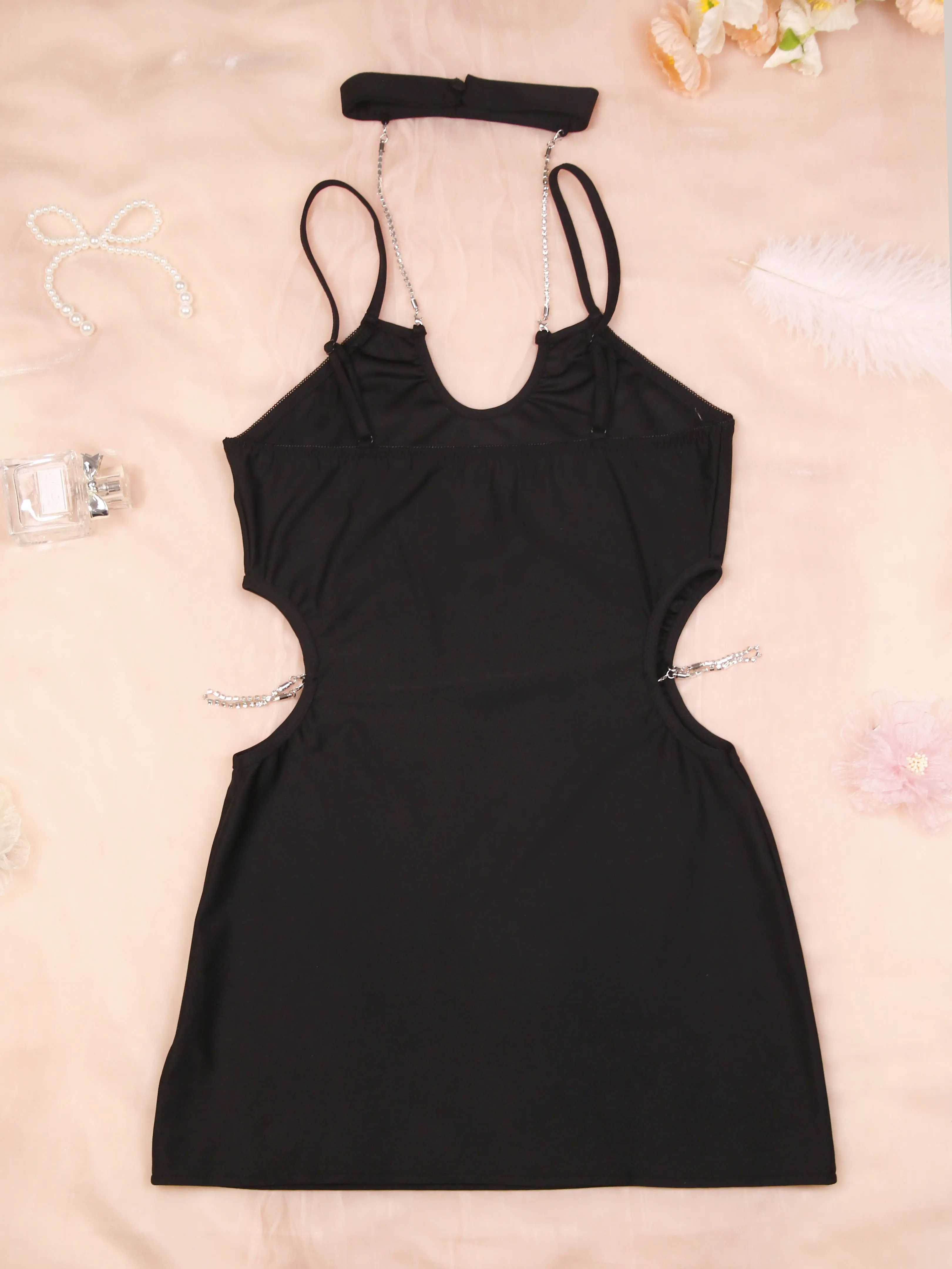 SNOMYRS Women's Micro Mini Dress Summer Dresses 2023 Halter Dresses  Backless Super Short Skirt Sexy Lingerie Club Dress - TikTok Shop