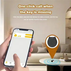 Cat-Shaped Bluetooth-compatible Tracker, Smart Anti-Loss Alarm Device, Two-Way Locator, 15m Range, One-Click Item Search, Compatible with iOS & Android