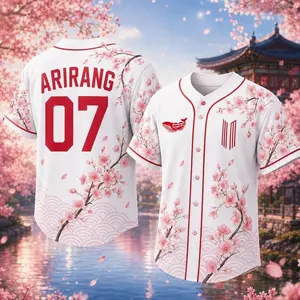 Personalized Bangtan Baseball Jersey, Wallen Baseball Jersey, Bangtan 2026 World Tour Shirt, Hanbok Style Kpop Concert Outfit, Custom Fan Merch Shirt