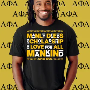 Alpha Phi Alpha T-shirt. Alpha 1906 Fraternity Apparel. Ice Cold Brothas, The Oldest & The Coldest, Men of Distinction.