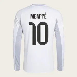 2526 Home White Long Short Sleeve No. 10 Soccer Jersey