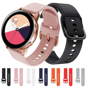 22mm 20mm Strap For Samsung Galaxy Watch Active 2 40mm 44mm Sport Wrist Bracelet Replacement Watchband Watch Band